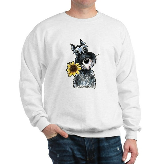 CafePress - Sunflower Schnauzer Sweatshirt - Crew Neck Sweatshirt