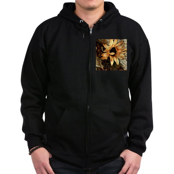 CafePress - Sunflower Sweatshirt - Zip Hoodie, Classic Hooded Sweatshirt with Metal Zipper