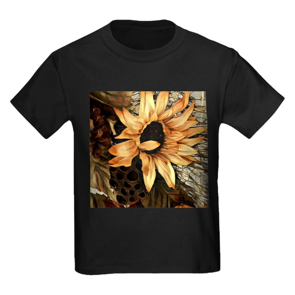 CafePress - Sunflower T Shirt - Dark T-Shirt Kids XS-XL