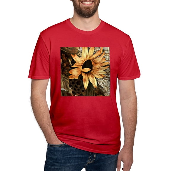 CafePress - Sunflower T Shirt - Men's Fitted T-Shirt