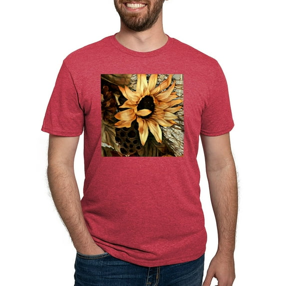 CafePress - Sunflower T Shirt - Mens Tri-blend T-Shirt