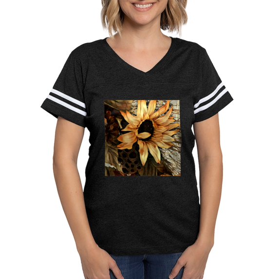 CafePress - Sunflower T Shirt - Womens Football Shirt