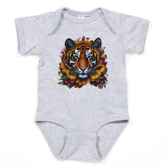 CafePress - Sunflower Tiger Body Suit - Cute Infant Bodysuit Baby Romper - Size Newborn - 24 Months