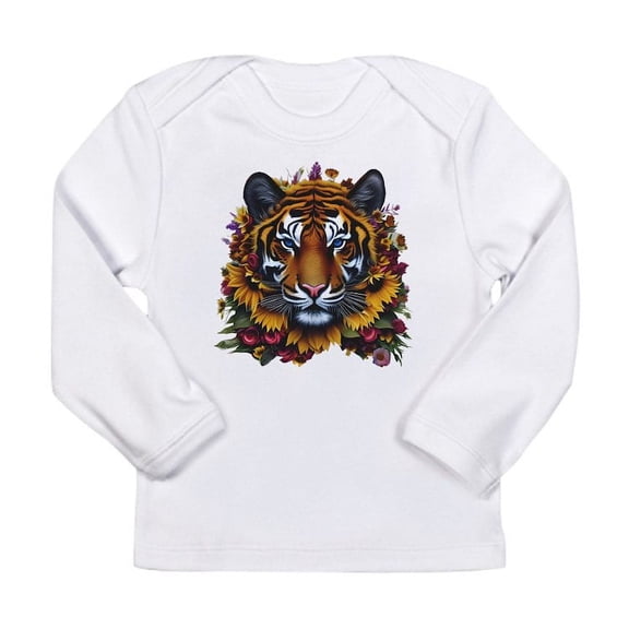 CafePress - Sunflower Tiger Long Sleeve T Shirt - Long Sleeve Infant T-Shirt