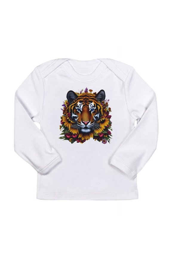 - Sunflower Tiger Long Sleeve T Shirt - Long Sleeve Infant T-Shirt