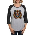thumbnail image 1 of CafePress - Sunflower Tiger Long Sleeve T Shirt - Womens Baseball Tee, 1 of 4