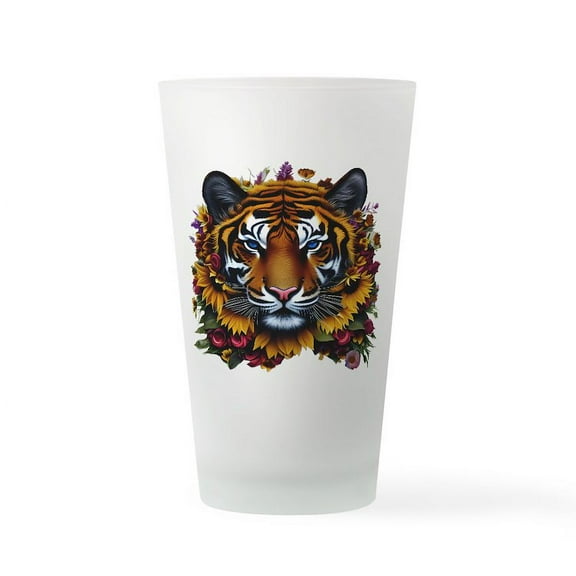 CafePress - Sunflower Tiger - Pint Glass, Drinking Glass, 16 oz. CafePress
