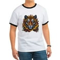 thumbnail image 1 of CafePress - Sunflower Tiger T Shirt - 100% Cotton Ringed T-Shirt, 1 of 4