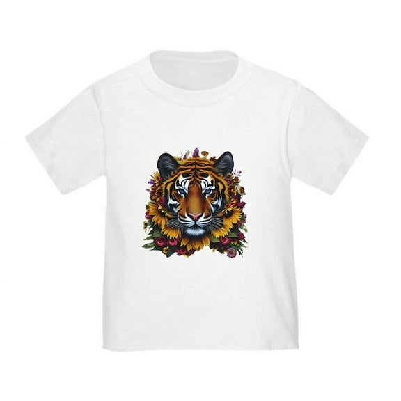 CafePress - Sunflower Tiger T Shirt - Cute Toddler T-Shirt, 100% Cotton