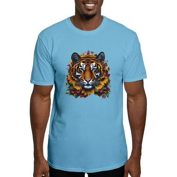 CafePress - Sunflower Tiger T Shirt - Fitted T-Shirt, Vintage Fit Soft Cotton Tee