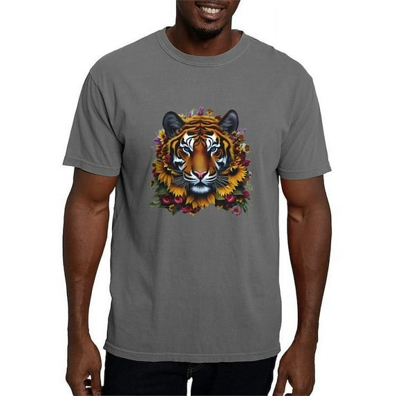 CafePress - Sunflower Tiger T Shirt - Mens Comfort Colors Shirt