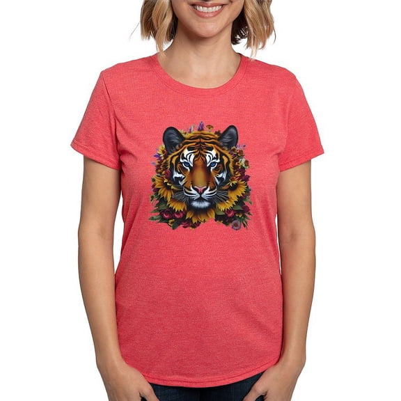 CafePress - Sunflower Tiger T Shirt - Womens Tri-blend T-Shirt