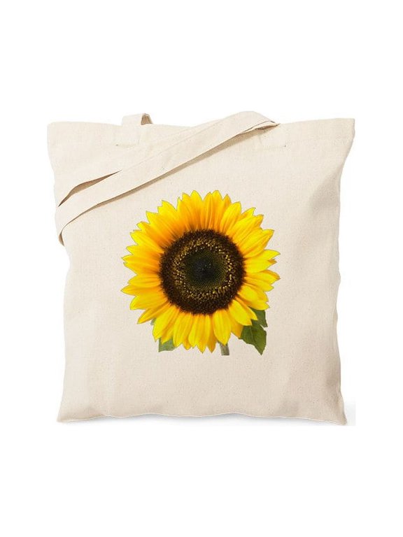 - Sunflower Tote Bag - Unisex Canvas Tote Bag, Beige, 1-Piece