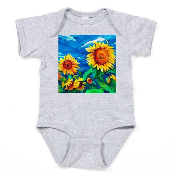 CafePress - Sunflowers Painting - Cute Infant Bodysuit Baby Romper - Size Newborn - 24 Months