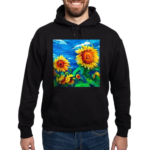 CafePress - Sunflowers Painting Hoodie - Pullover Hoodie, Classic, Comfortable Hooded Sweatshirt