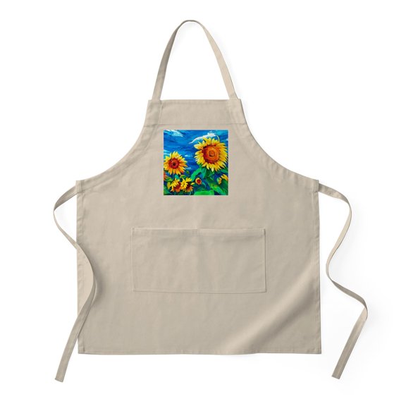 CafePress - Sunflowers Painting - Kitchen Apron with Pockets, Grilling Apron, Baking Apron