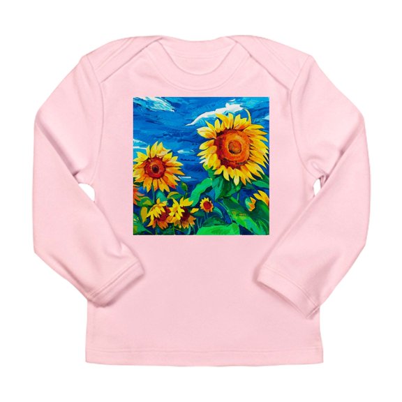 CafePress - Sunflowers Painting Long Sleeve T Shirt - Long Sleeve Infant T-Shirt