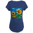 thumbnail image 1 of CafePress - Sunflowers Painting Maternity T Shirt - Maternity Dark T-Shirt, 1 of 3