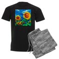 thumbnail image 1 of CafePress - Sunflowers Painting Pajamas - Men's Dark Loose Fit Cotton Pajama Set, 1 of 7