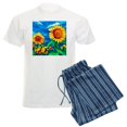 thumbnail image 1 of CafePress - Sunflowers Painting Pajamas - Men's Light Loose Fit Cotton Pajama Set, 1 of 7