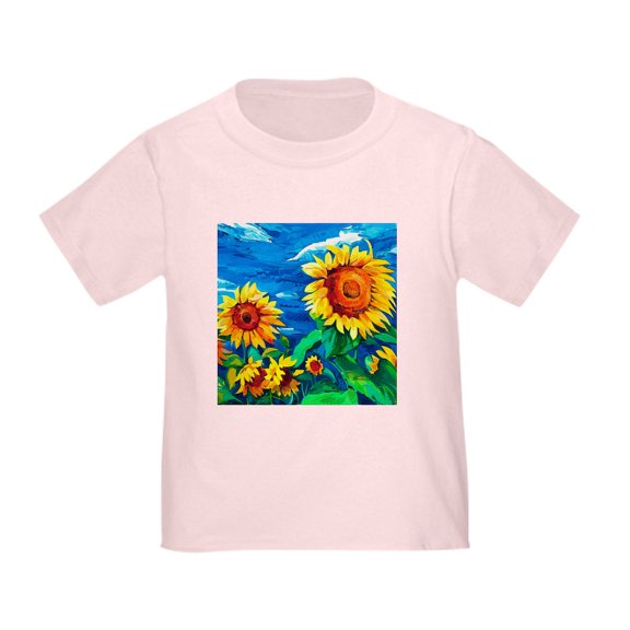 CafePress - Sunflowers Painting T Shirt - Cute Toddler T-Shirt, 100% Cotton