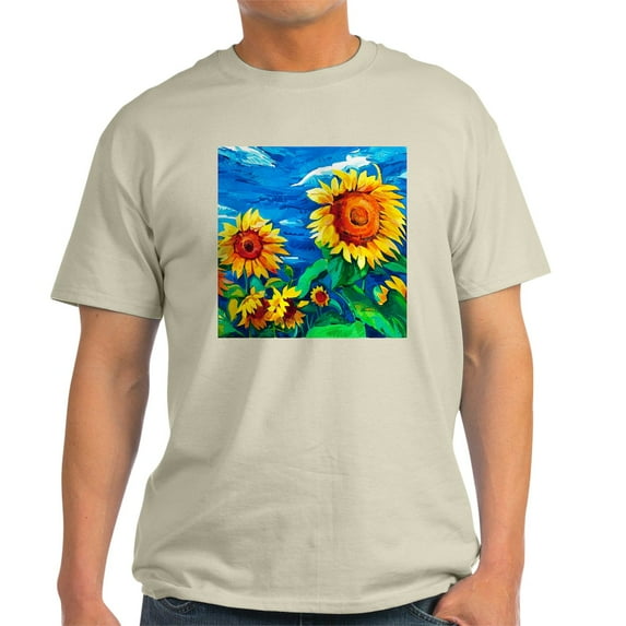 CafePress - Sunflowers Painting T Shirt - Men's Classic Graphic T-Shirt