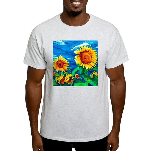CafePress - Sunflowers Painting T Shirt - Men's Classic Graphic T-Shirt