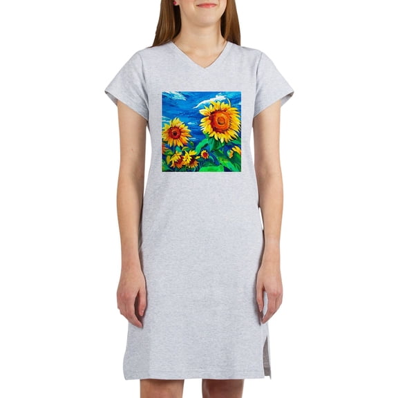 CafePress - Sunflowers Painting - Women's Nightshirt