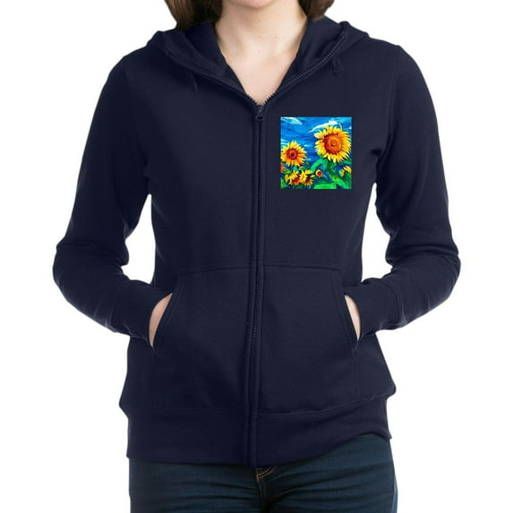 CafePress - Sunflowers Painting - Women's Zip Hoodie