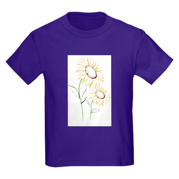 CafePress - Sunflowers2 67 Kids T Shirt - Dark T-Shirt Kids XS-XL