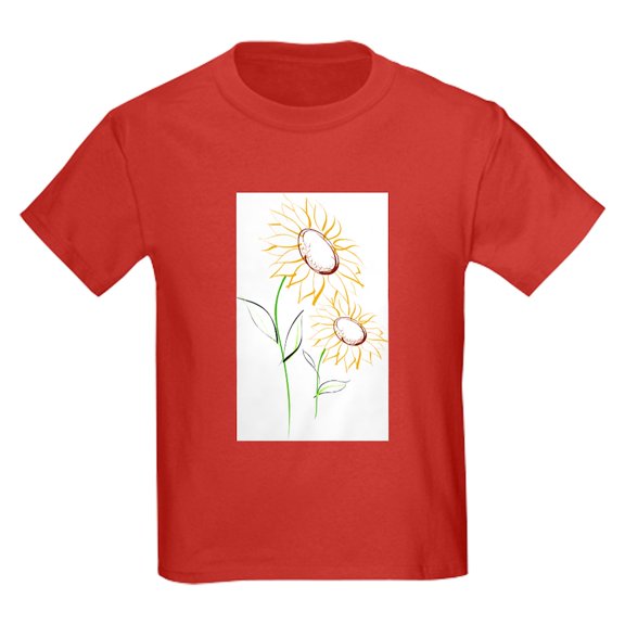 CafePress - Sunflowers2 67 Kids T Shirt - Dark T-Shirt Kids XS-XL