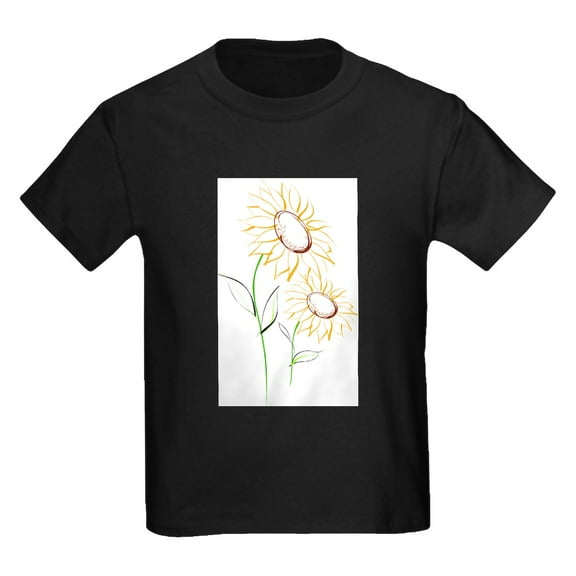 CafePress - Sunflowers2 67 Kids T Shirt - Dark T-Shirt Kids XS-XL