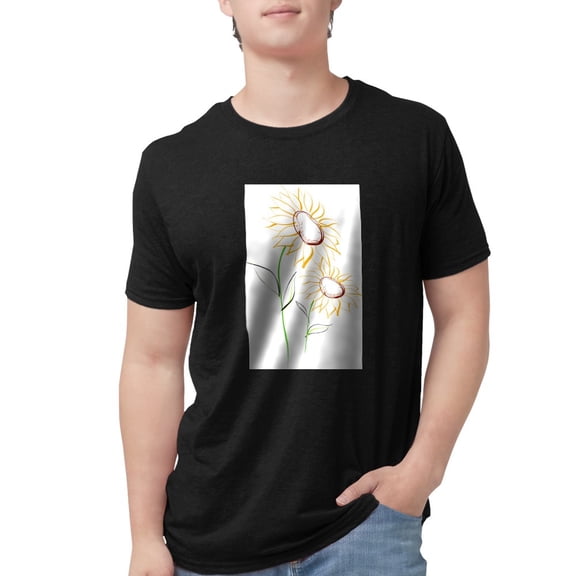 CafePress - Sunflowers2 67 Mens Tri Blend T Shirt - Mens Tri-blend T-Shirt
