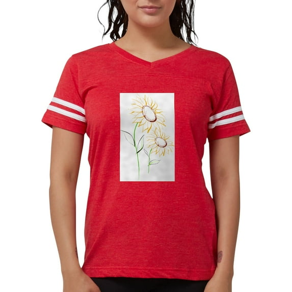 CafePress - Sunflowers2 67 - Womens Football Shirt