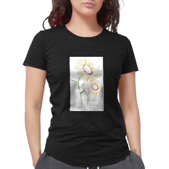 CafePress - Sunflowers2 67 Womens Tri Blend T Shirt - Womens Tri-blend T-Shirt