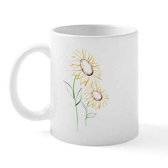 CafePress - Sunflowers813 Mug - 11 oz Ceramic Mug - Novelty Coffee Tea Cup