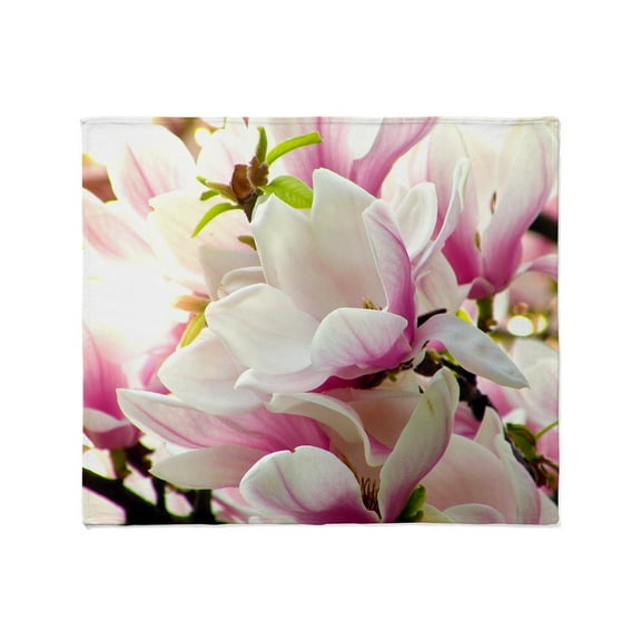 CafePress - Sunlit Magnolias Throw Blanket - Soft Fleece Throw Blanket, 50"x60" for All Ages
