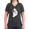 thumbnail image 1 of CafePress - Sunny Manatee T Shirt - Women's V-Neck Dark T-Shirt, 1 of 1