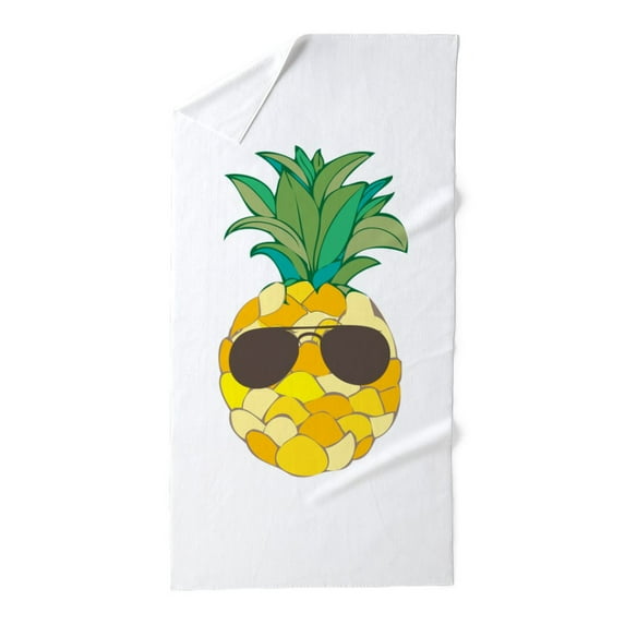 CafePress - Sunny Pineapple - Large Beach Towel, Soft 30"x60" Towel with Unique Design
