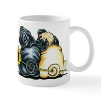 CafePress - Sunny Pugs Mugs - 11 oz Ceramic Mug - Novelty Coffee Tea Cup