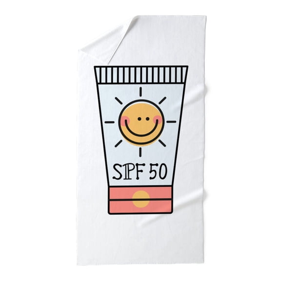 CafePress - Sunscreen SPF 50 - Large Beach Towel, Soft 30"x60" Towel with Unique Design