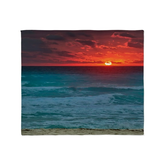CafePress - Sunset Beach Throw Blanket - Soft Fleece Throw Blanket, 50"x60" for All Ages