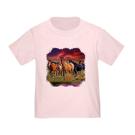 CafePress - Sunset Horses Toddler T Shirt - Cute Toddler T-Shirt, 100% Cotton