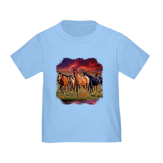CafePress - Sunset Horses Toddler T Shirt - Cute Toddler T-Shirt, 100% Cotton