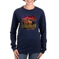 thumbnail image 1 of CafePress - Sunset Horses Women's Long Sleeve Dark T Shirt - Women's Long Sleeve Graphic Tee Casual Fit, 1 of 4