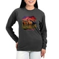 thumbnail image 1 of CafePress - Sunset Horses Women's Long Sleeve Dark T Shirt - Women's Long Sleeve Graphic Tee Casual Fit, 1 of 4