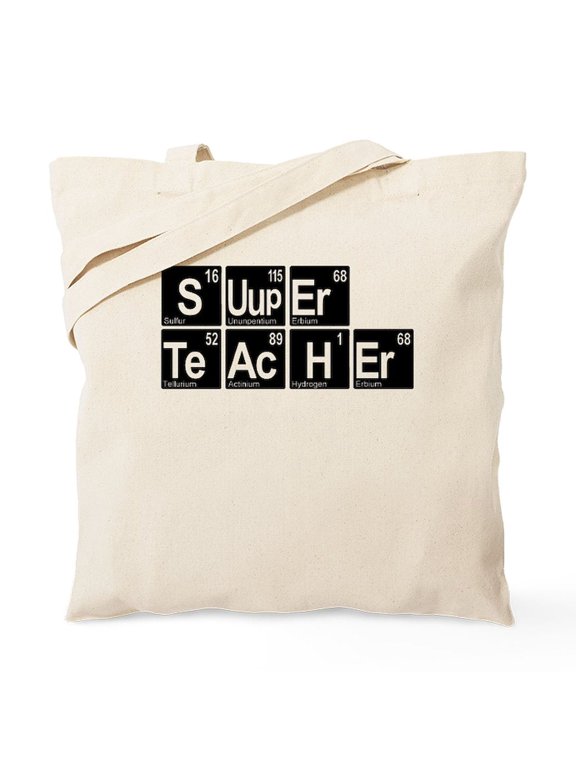 - Super Chem Teacher Tote Bag - Unisex Canvas Tote Bag, Beige, 1-Piece
