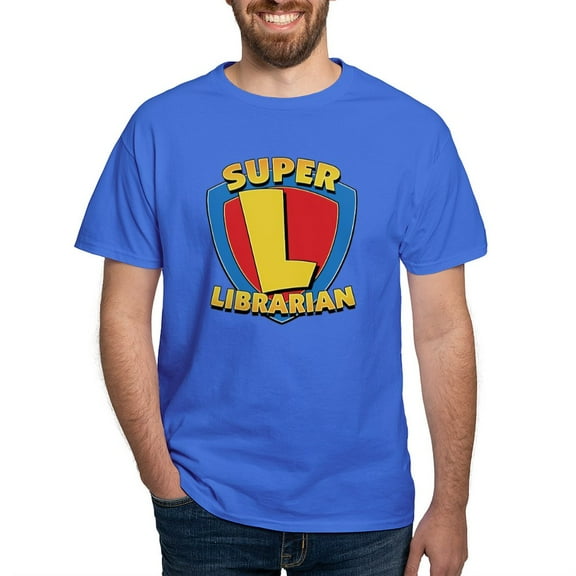 CafePress - Super Librarian Dark T Shirt - Men's Classic Graphic Cotton T-Shirt