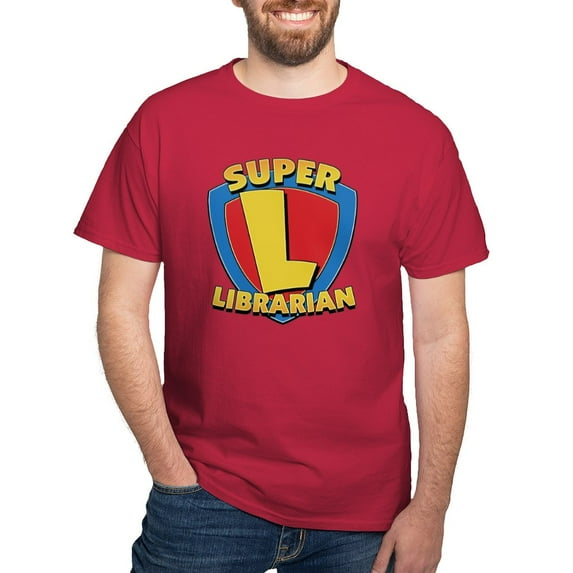 CafePress - Super Librarian Dark T Shirt - Men's Classic Graphic Cotton T-Shirt