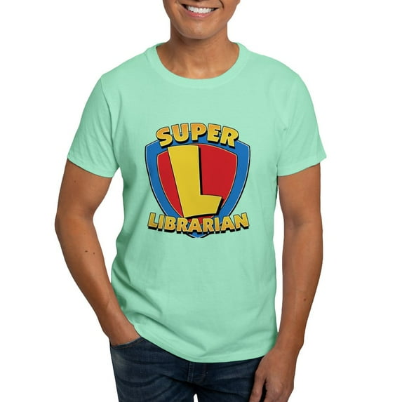 CafePress - Super Librarian Dark T Shirt - Men's Classic Graphic Cotton T-Shirt